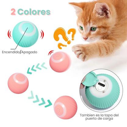 Juguete para gatos inteligente redonda pelota pet gravity silicona recargable