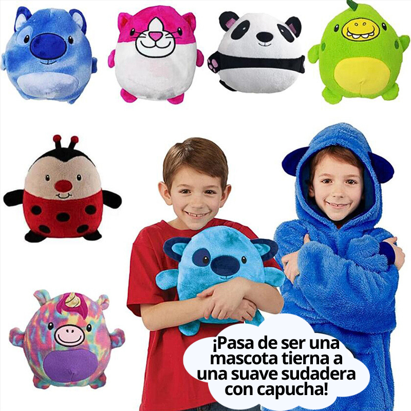 Peluche sudadera con capucha para bebé, niño y niña, manta cálida de forro polar